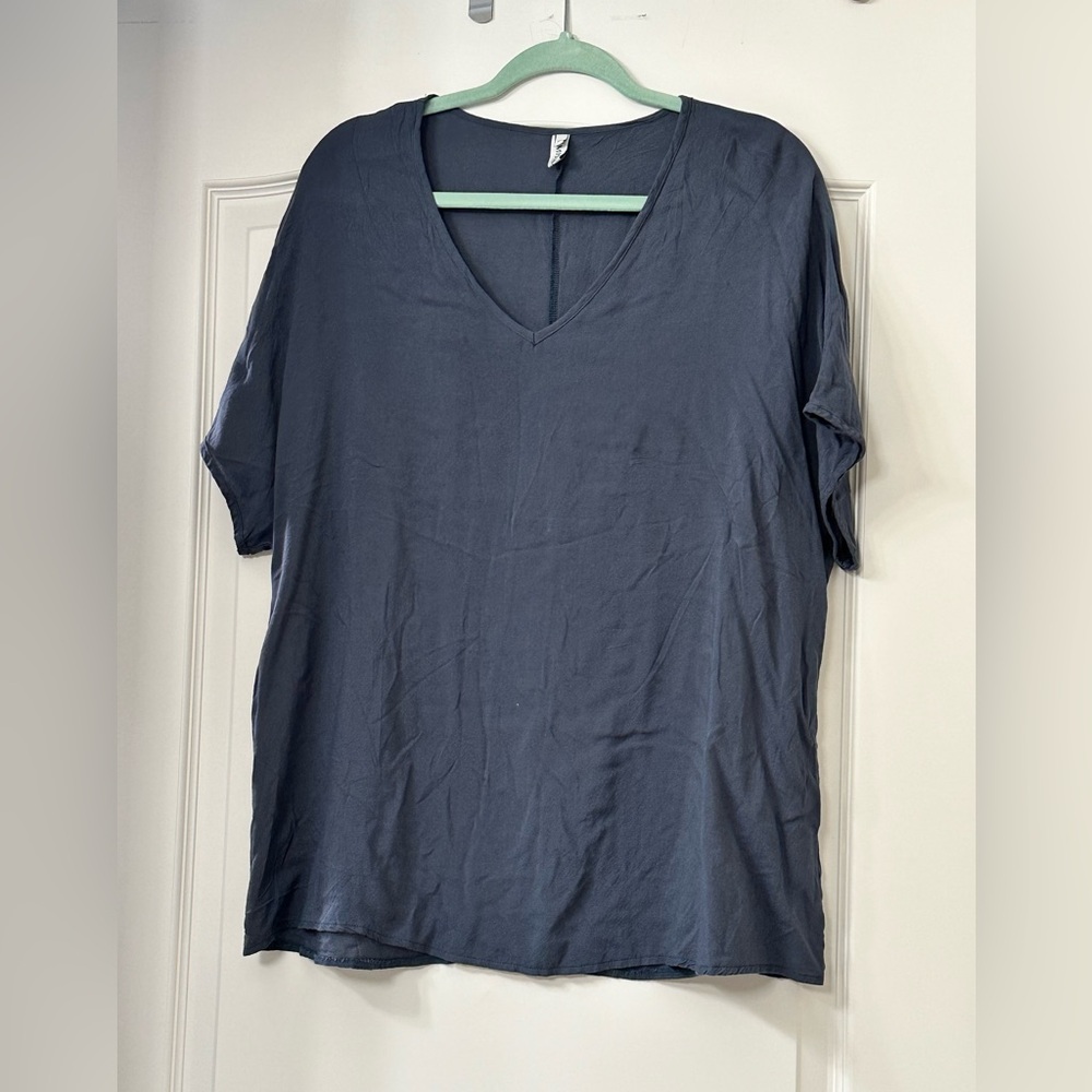 Misslook cotton polyester blue top - size Large